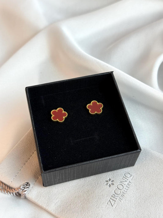 Five Leaf Clover Earrings - Lucky Charm Earrings