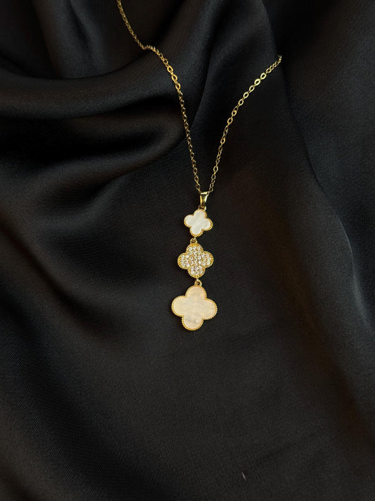 Triple Four-Leaf Clover Necklace