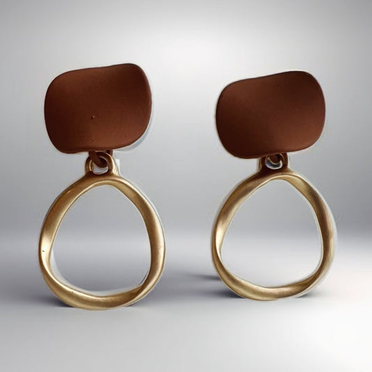 Gold Hoop Donut Earrings