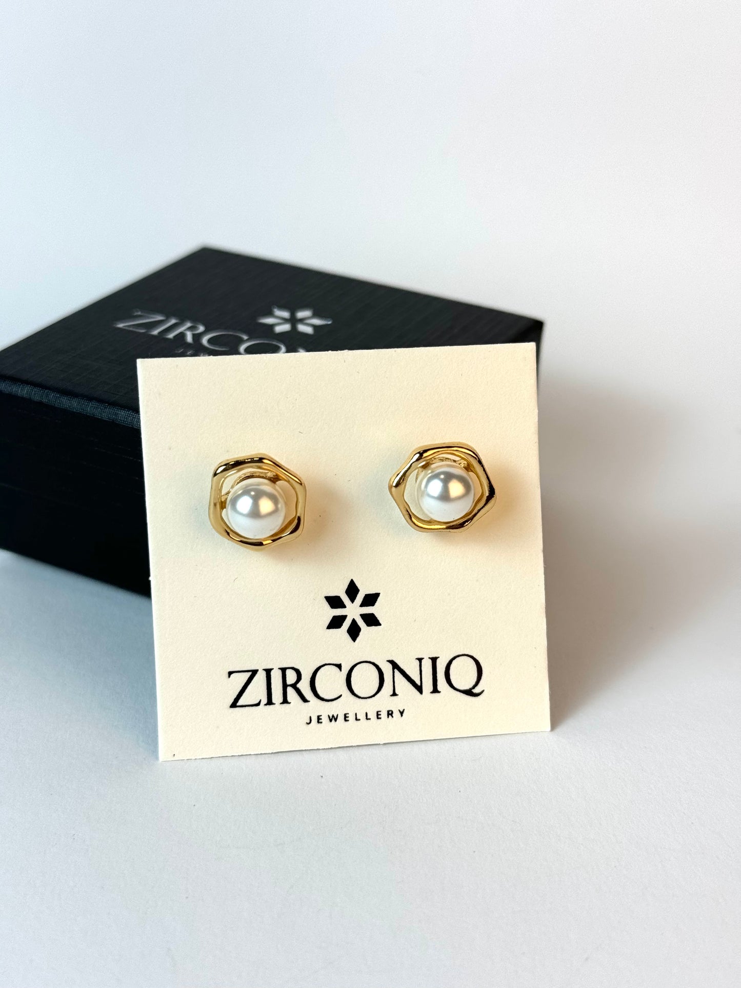 Gold Plated Pearl Studs