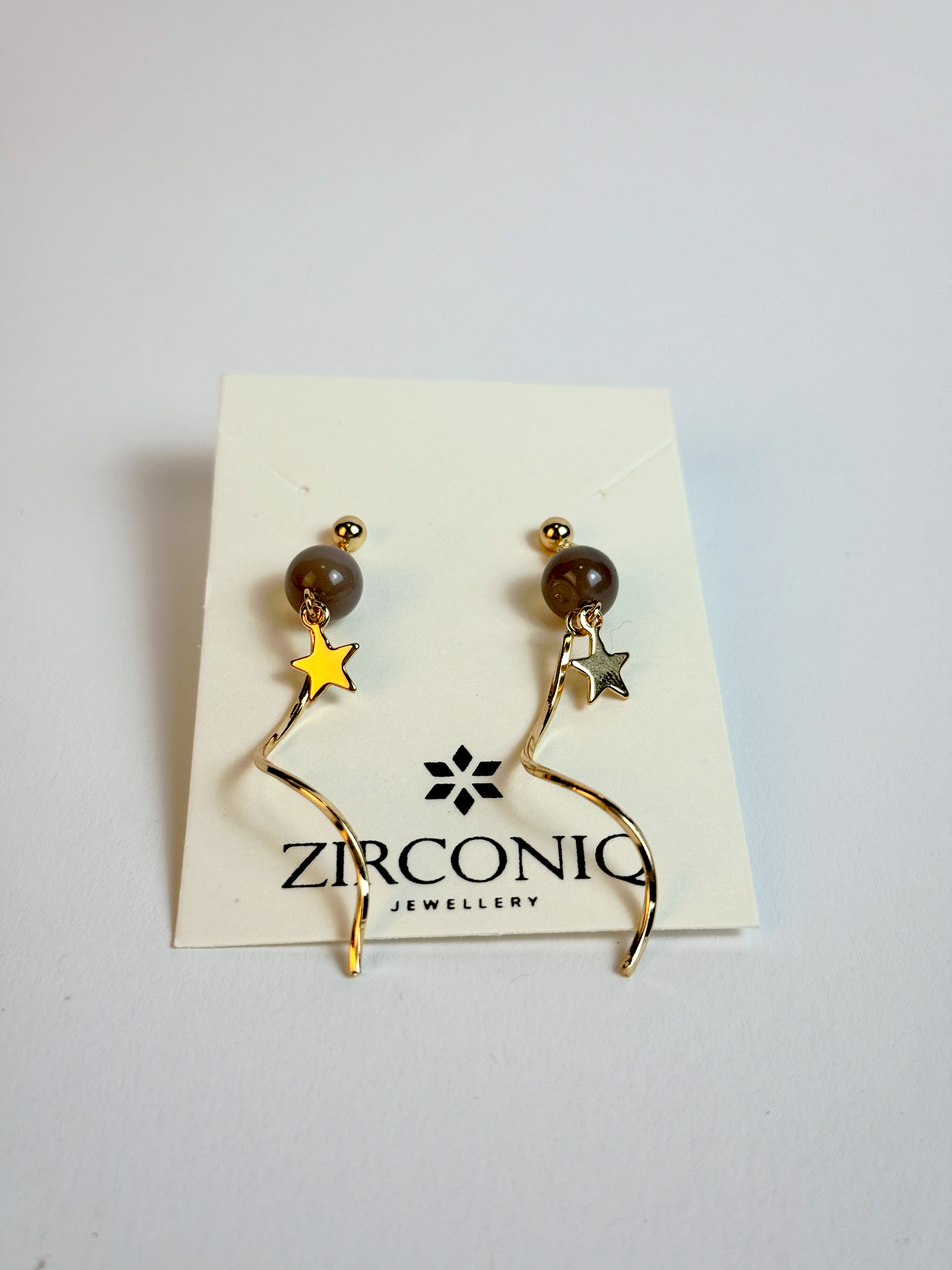 Gold Twisted Swirl Earrings