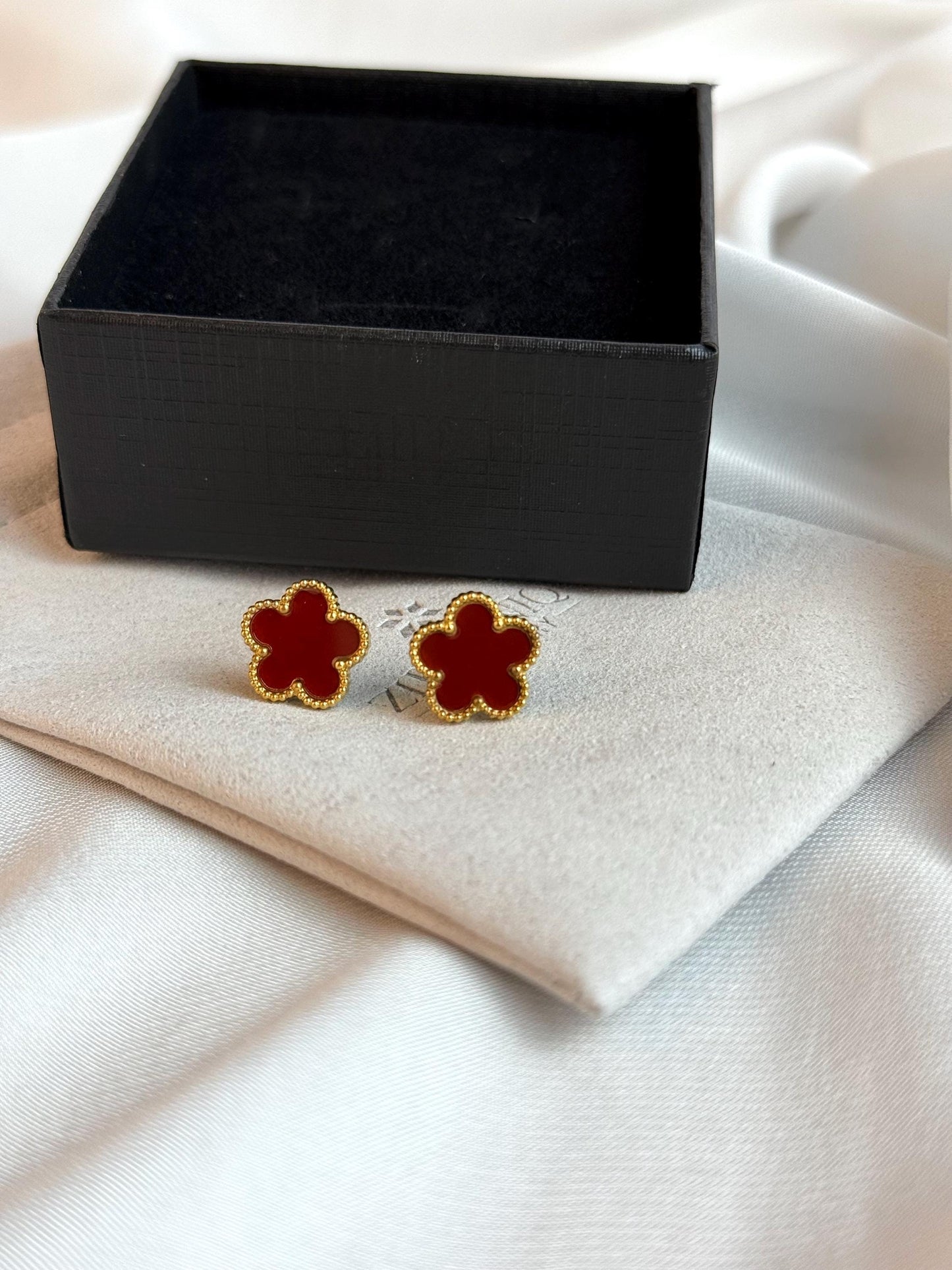 Five Leaf Clover Earrings - Lucky Charm Earrings