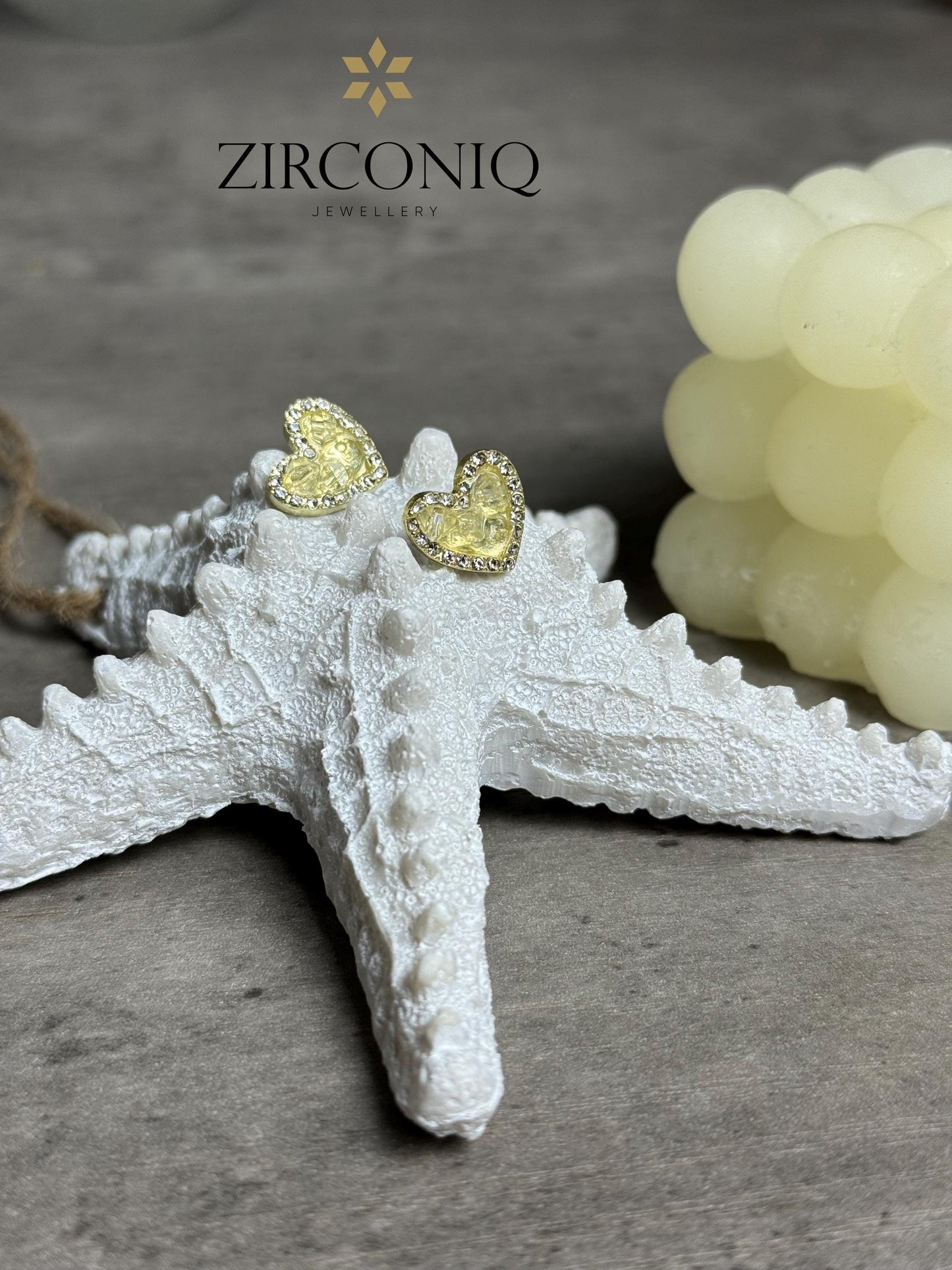 Elegant Heart Crystal Stud Earrings