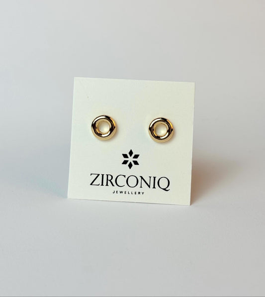 18K Gold Plated Mini Donut Stud Earrings