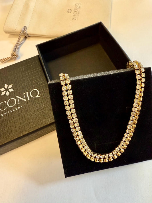 Gold Plated Zircon Bracelet