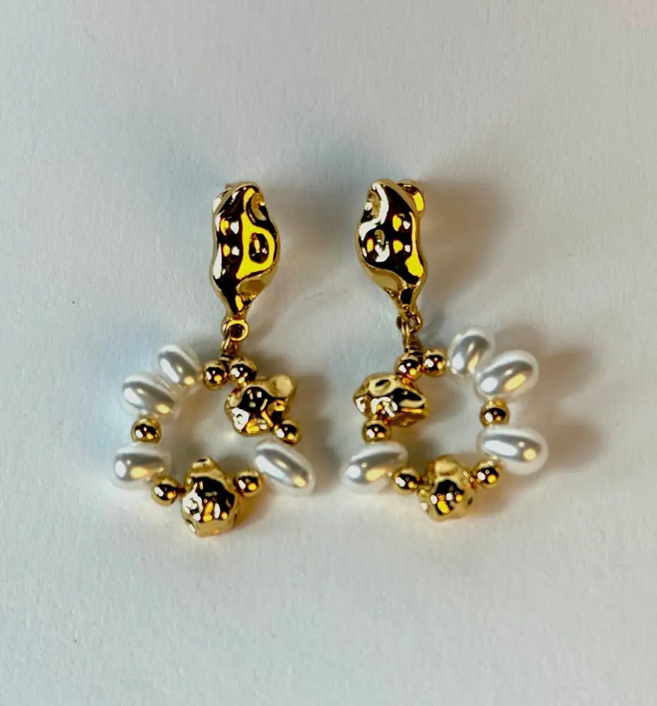 18K Gold-Plated Baroque Pearl Drop Earrings