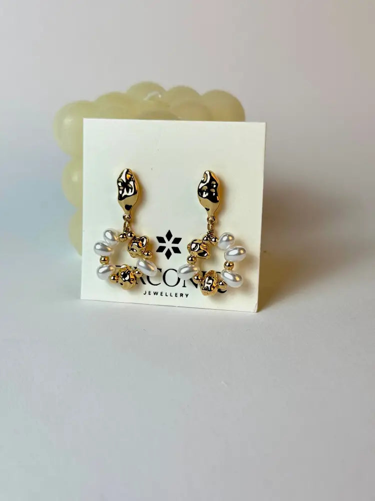 18K Gold-Plated Baroque Pearl Drop Earrings