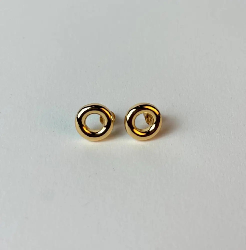 18K Gold Plated Mini Donut Stud Earrings