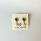 18K Gold Plated Pearl Drop Earrings with Blue Gemstones