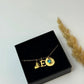18K Gold Plated Personalized Birthstone Pendant - Golden - Birthstone Necklace
