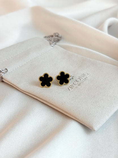 Five Leaf Clover Earrings - Lucky Charm Earrings