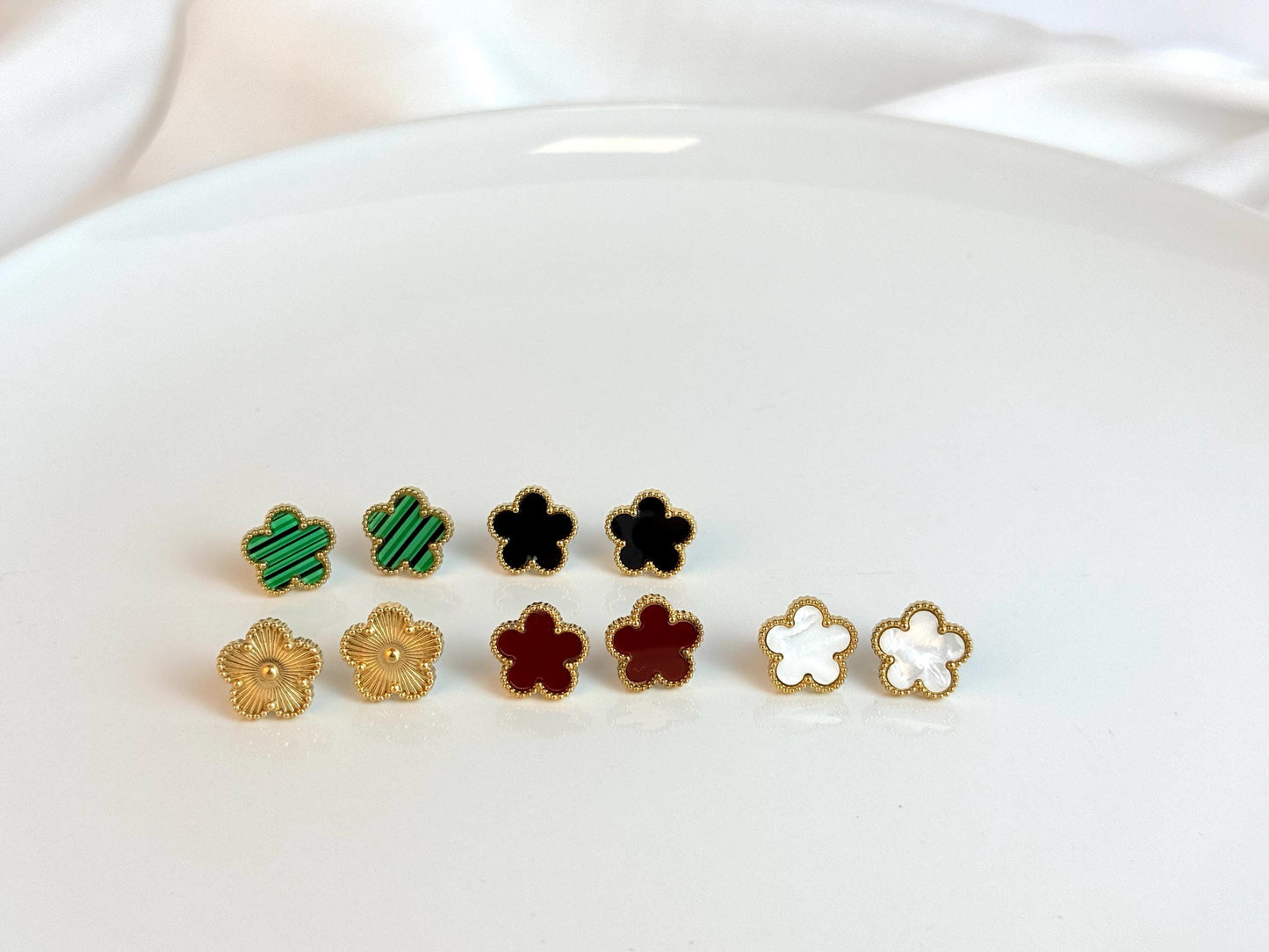 Five Leaf Clover Earrings - Lucky Charm Earrings