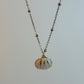 White and Gold Medium sized Natural Shell necklace
