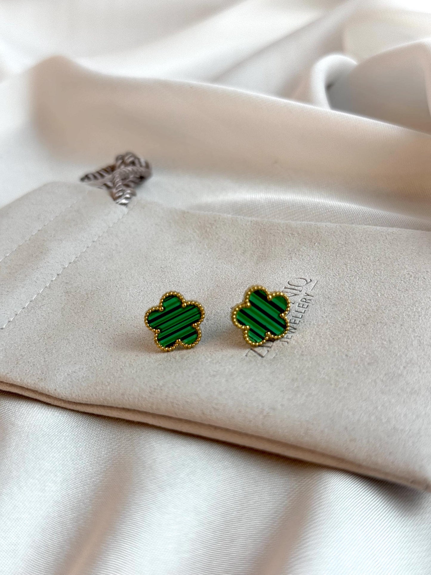 Five Leaf Clover Earrings - Lucky Charm Earrings