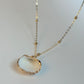White and Gold Medium sized Natural Shell necklace