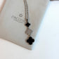 Triple Four-Leaf Clover Necklace