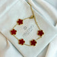 Five Leaf Clover Bracelet Red - Lucky Bracelet