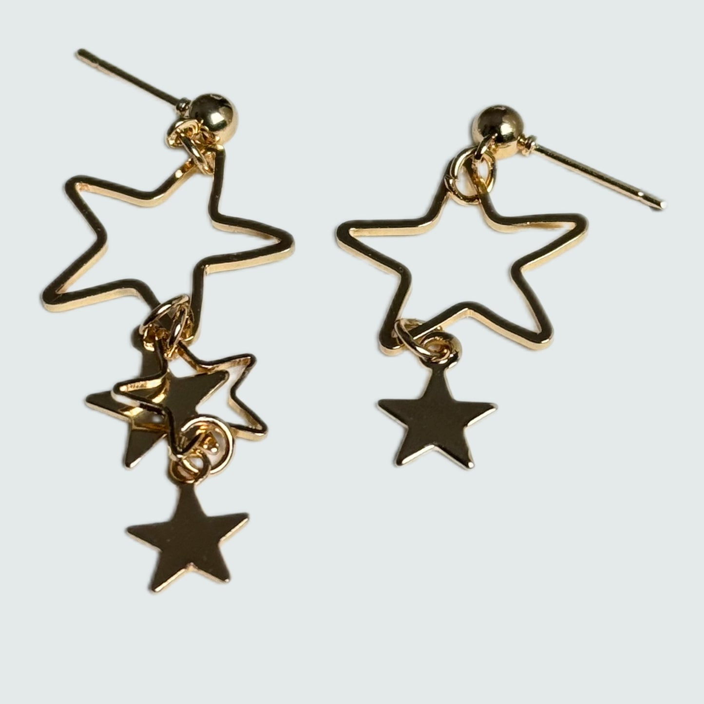 Gold Star Dangle Earrings