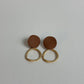 Gold Hoop Donut Earrings