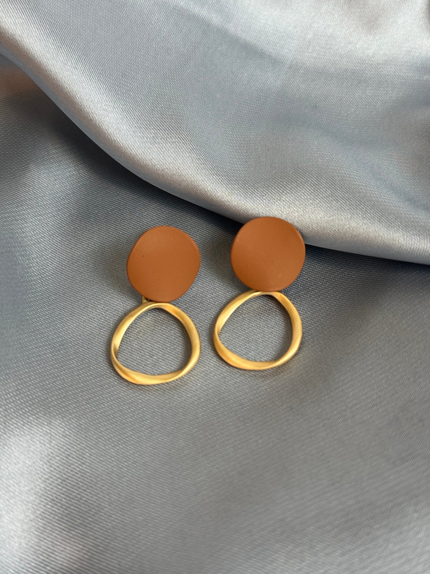 Gold Hoop Donut Earrings