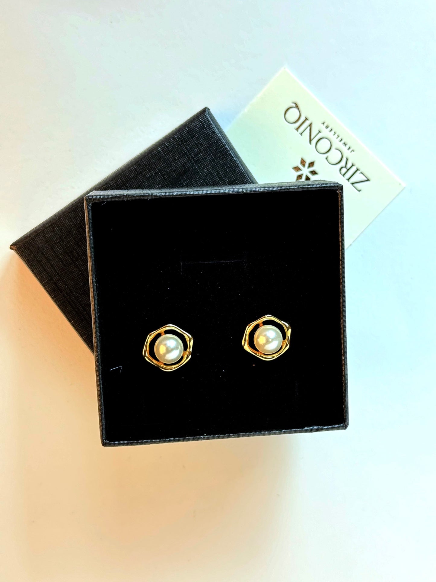 Gold Plated Pearl Studs