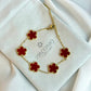 Five Leaf Clover Bracelet Red - Lucky Bracelet