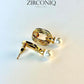 Gold Oval Drop Earrings