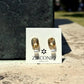 Gold Oval Drop Earrings