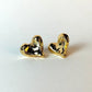 Gold Plated 18k Heart Stud Earrings