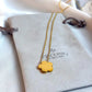 Gold Plated Black Gold Clover Necklace