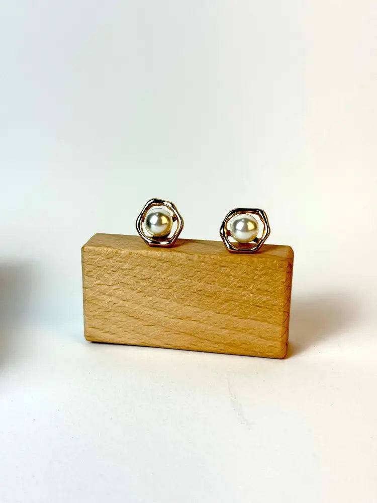 Gold Plated Pearl Studs