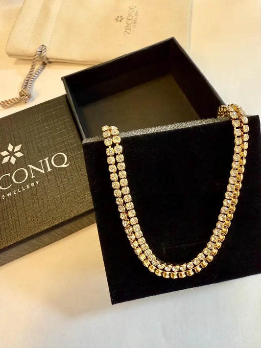 Gold Plated Zircon Bracelet