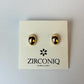 18K Gold-Plated Oval Stud Earrings
