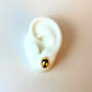 18K Gold-Plated Oval Stud Earrings