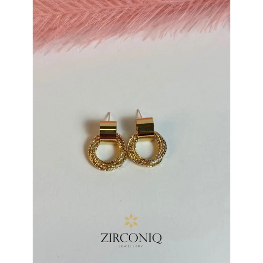 Multi Circle Layered Drop Earrings