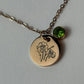 Personalized Birthstone Pendant - Rose Gold - Shell Pendant