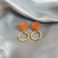 Gold Hoop Donut Earrings