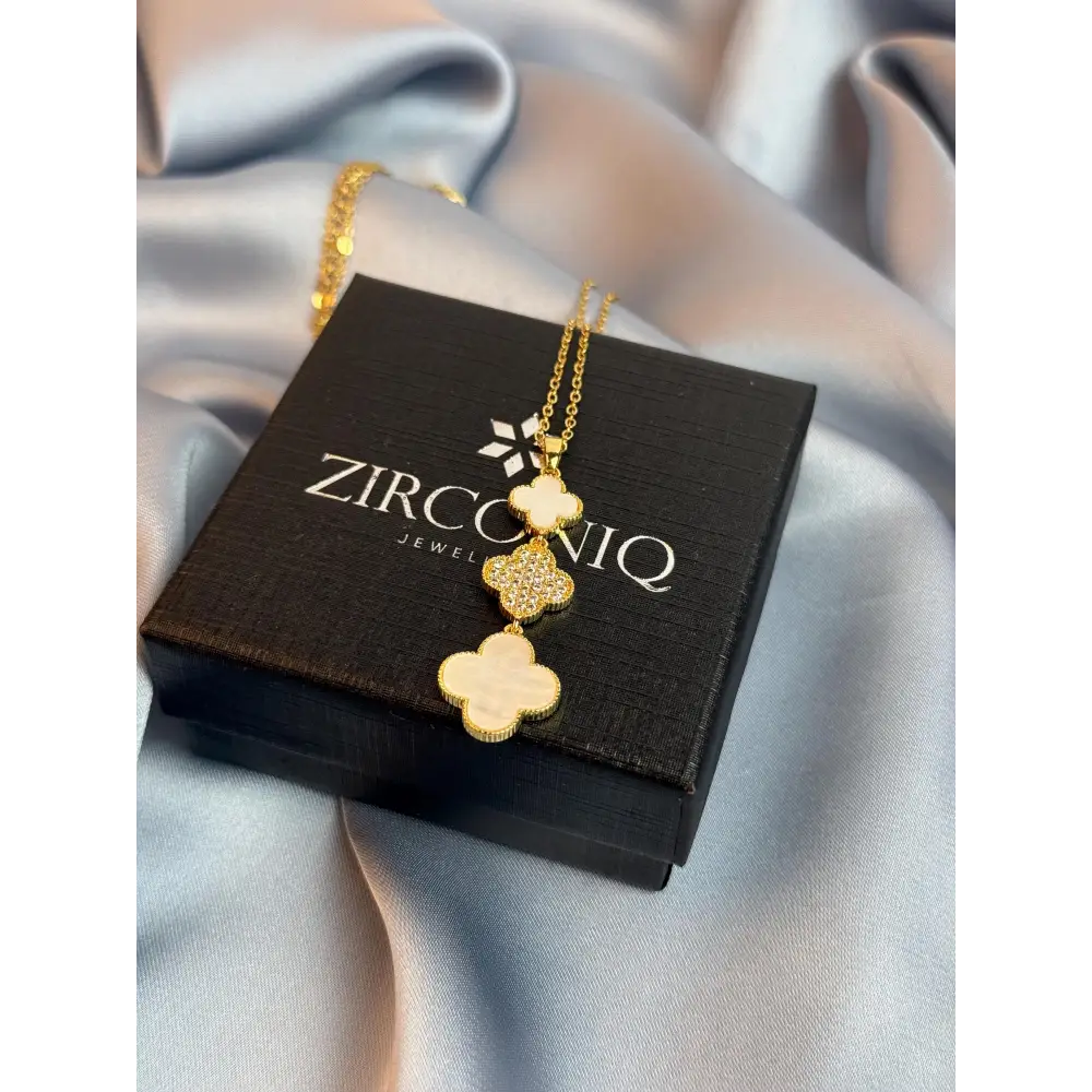 Triple Four-Leaf Clover Necklace