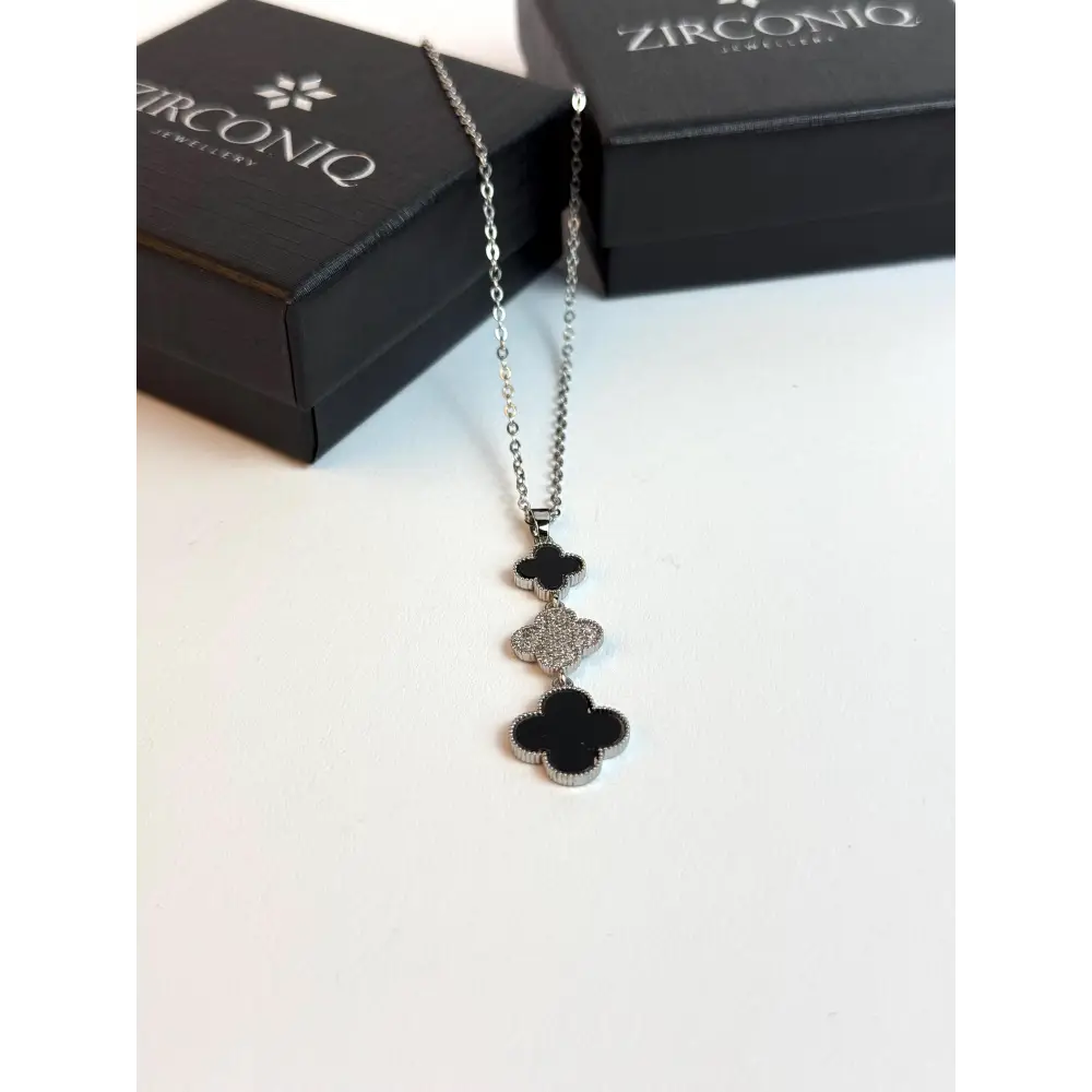 Triple Four-Leaf Clover Necklace