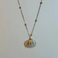 White and Gold Medium sized Natural Shell necklace